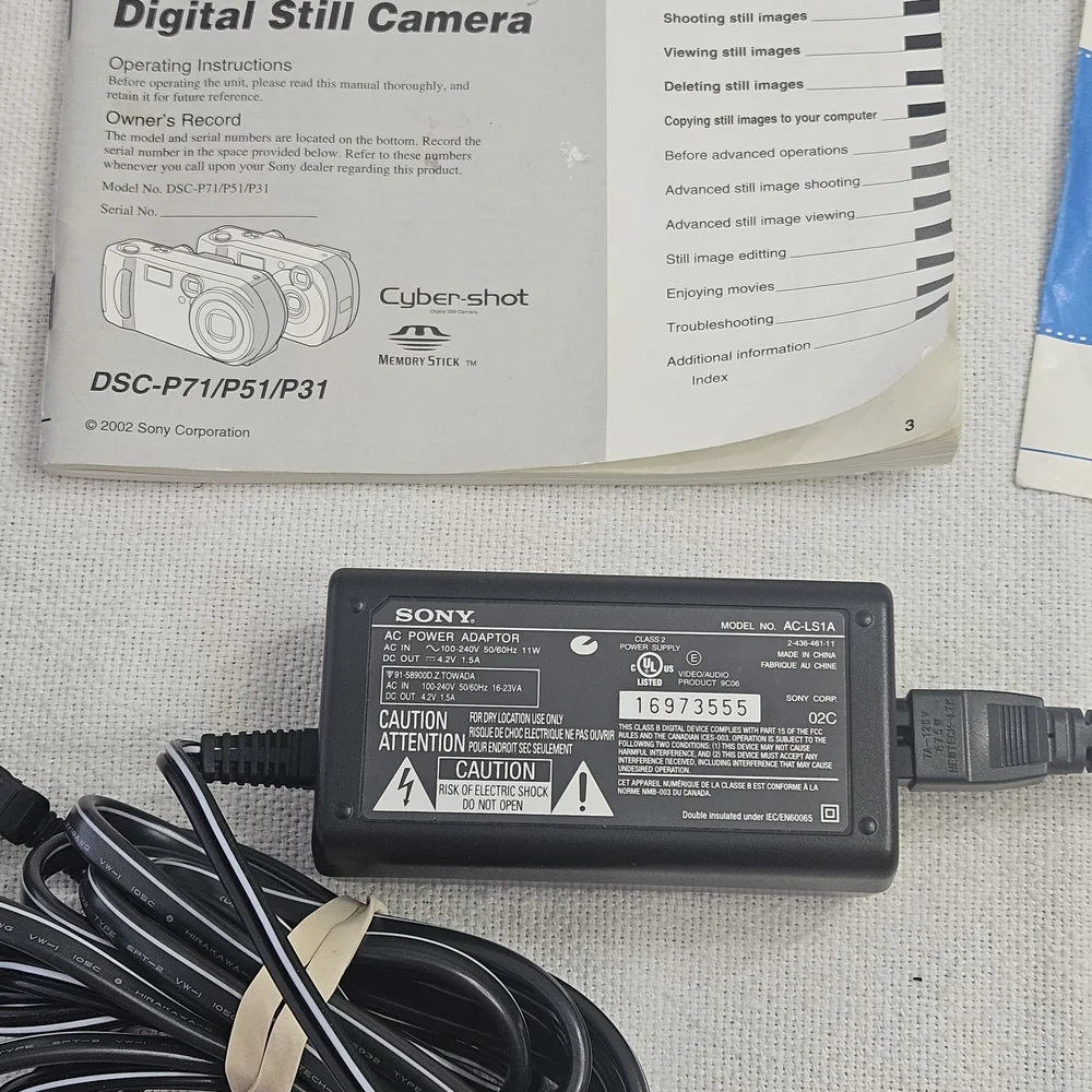 Sony Cyber-shot DSC-P71 3.2 MP Digital Camera 6X Zoom Multi Burst MPEG Movie HQX